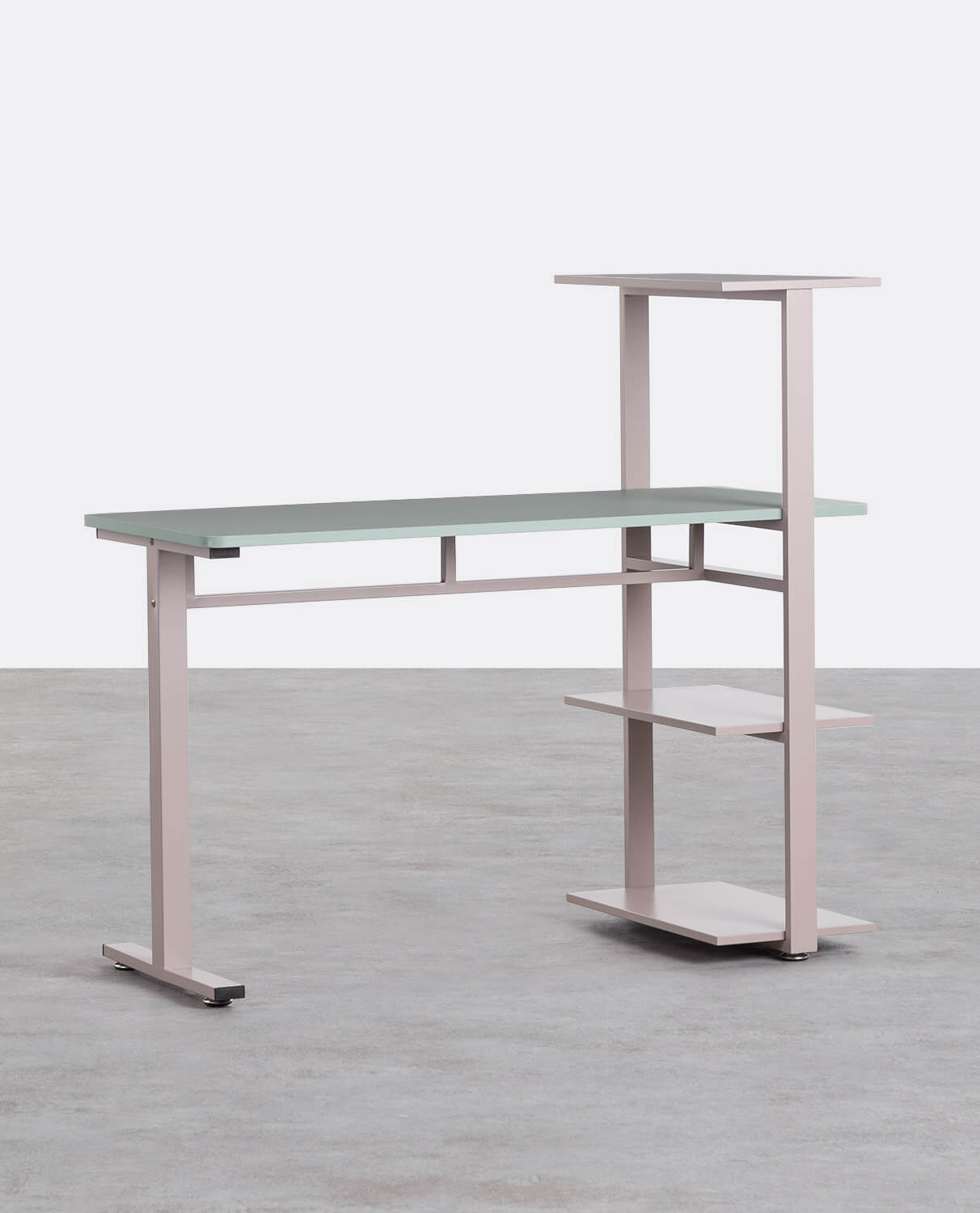 Schreibtisch mit Holz- und Metallböden Demi, Galeriebild 1