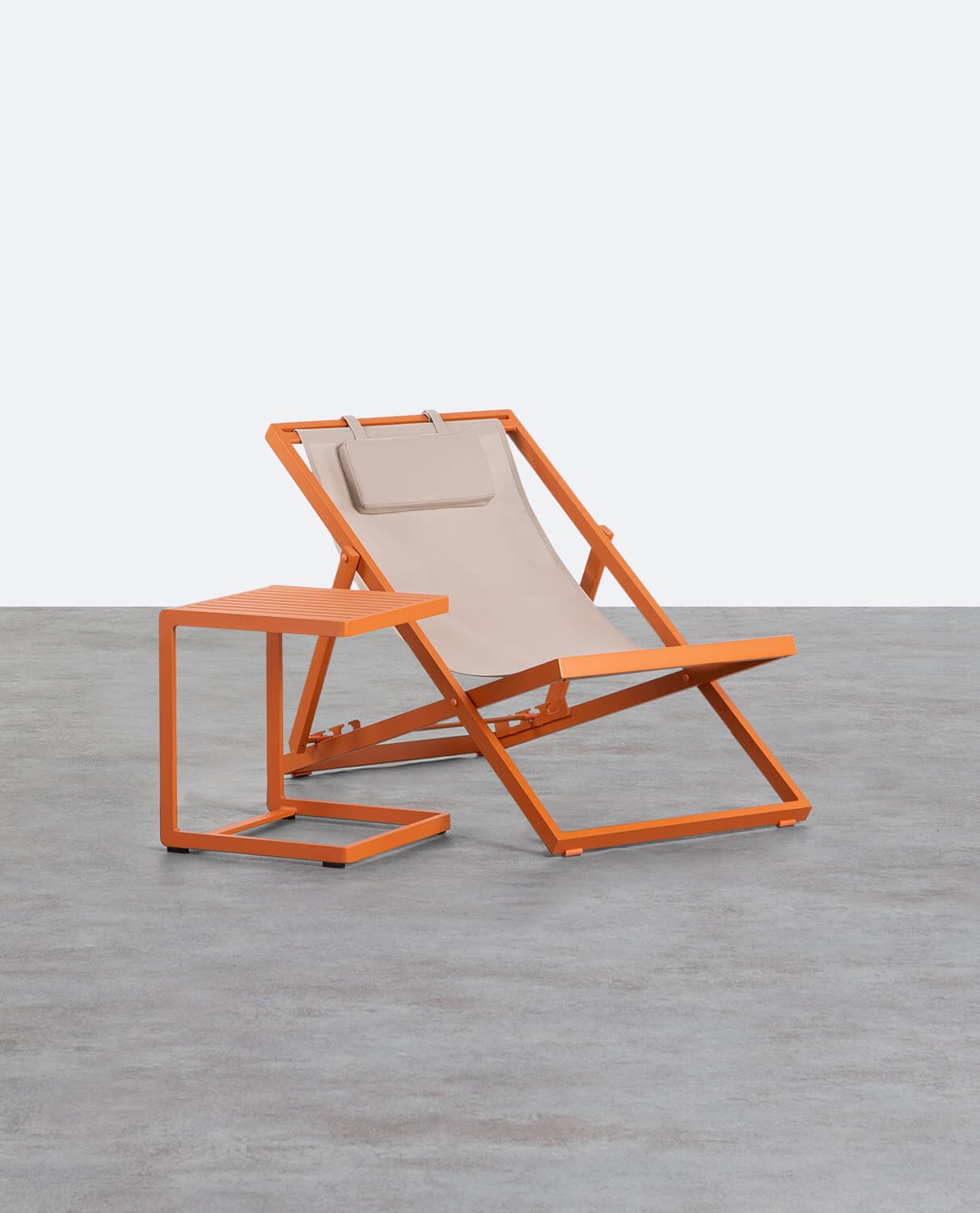 Rilas Liegehängematte und Kreta Aluminium-Beistelltisch-Set, Galeriebild 1