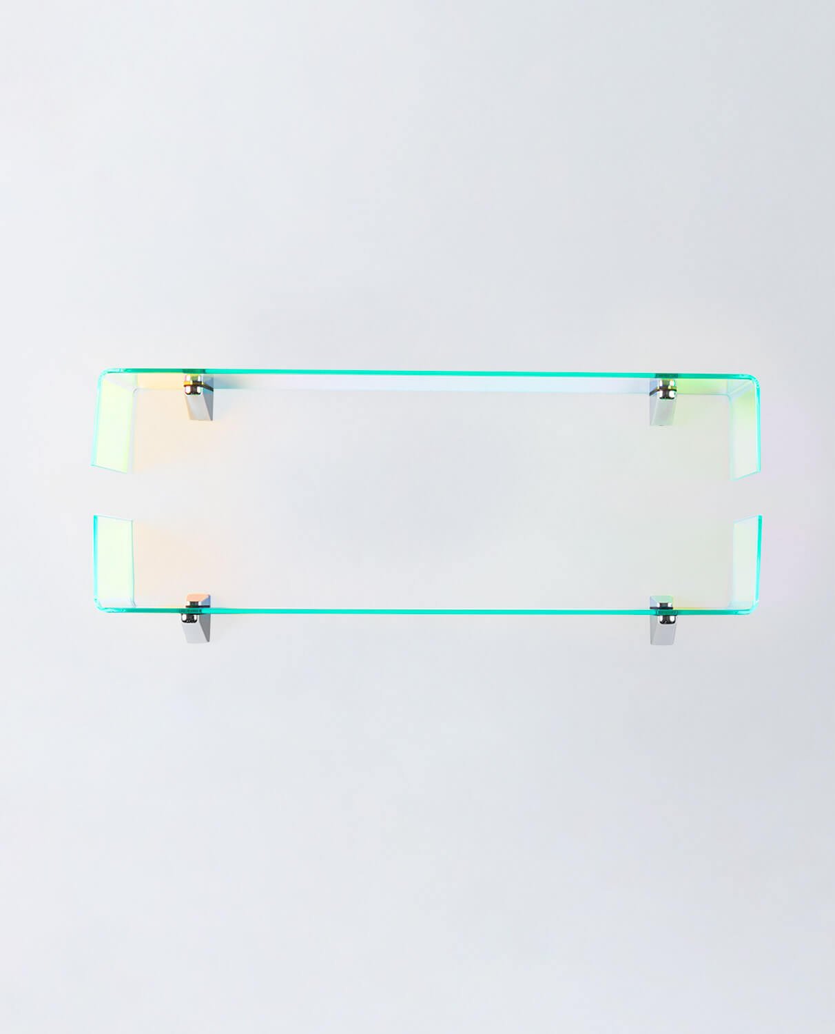 2er-Set Wandregale aus gebogenem Glas Iris, Galeriebild 1