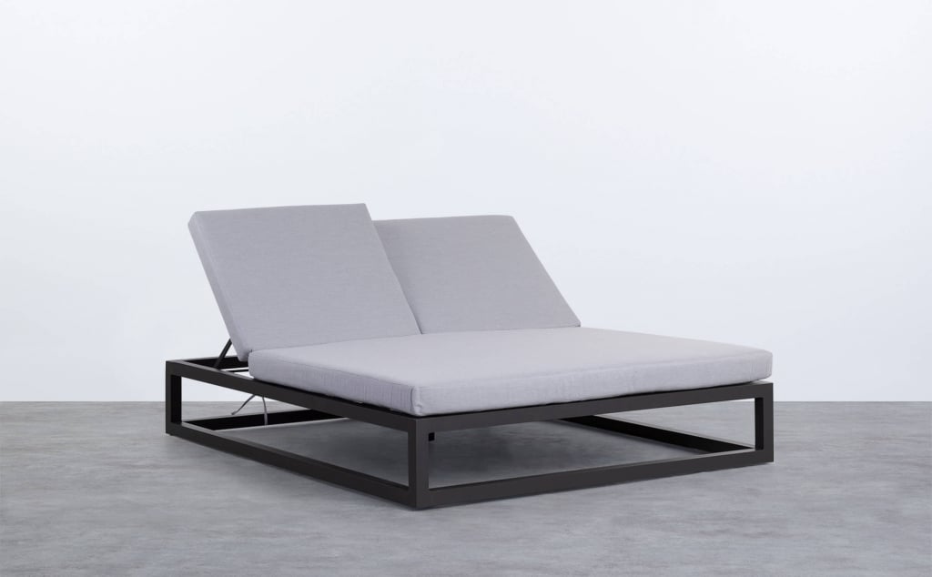 MultiBrands Liegestuhl, klappbar, Aluminium, Sitzbezug Weiß, Silber  lackiert : : Garten