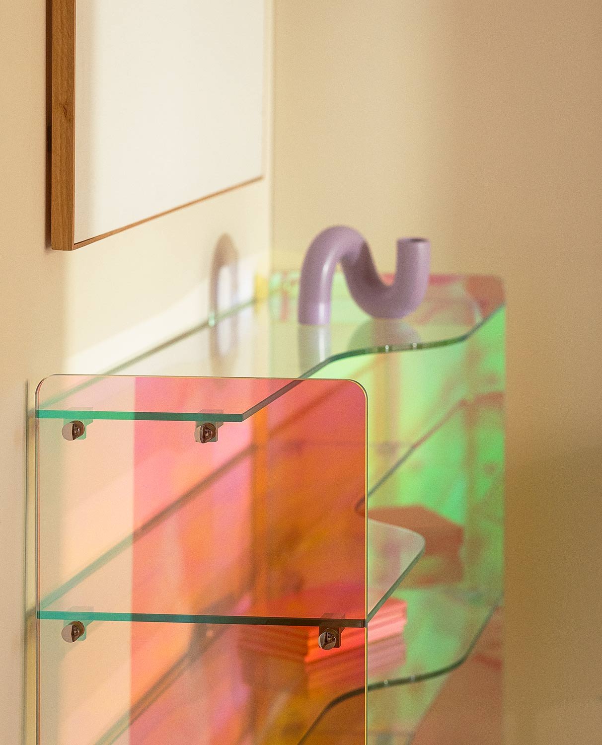 Ablage aus gehärtetem Glas (110x40 cm) Iris , Galeriebild 3