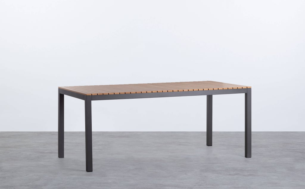 Rechteckiger Aluminium Tisch für draußen (180x90 cm) Korce