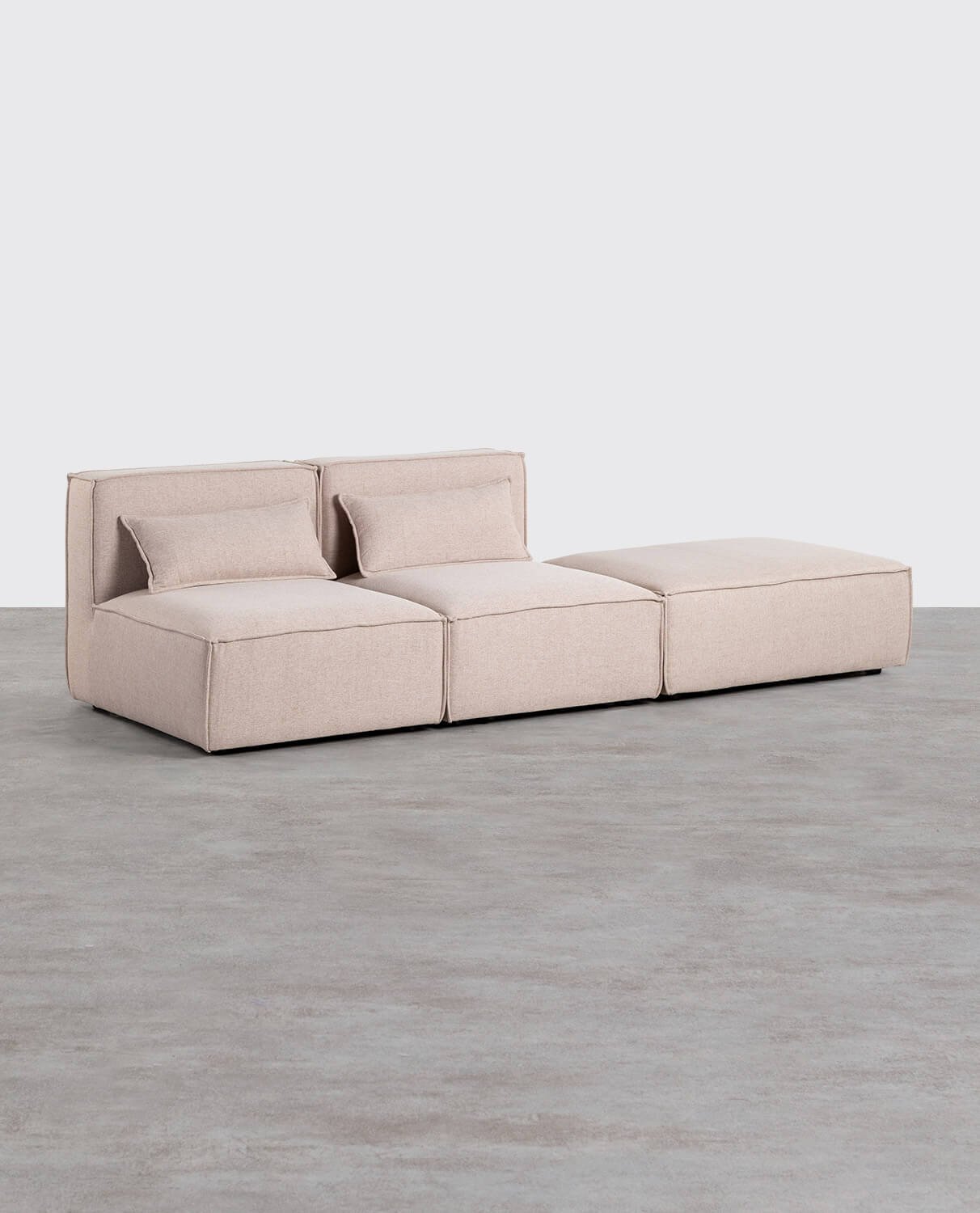 2 Stück Modular Sofa mit Stoff Puff Kilhe, Galeriebild 2