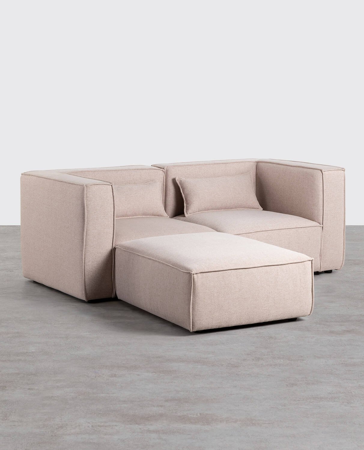 Modulares Sofa mit 2 Eckteilen und Stoffpuff Kilhe, Galeriebild 2