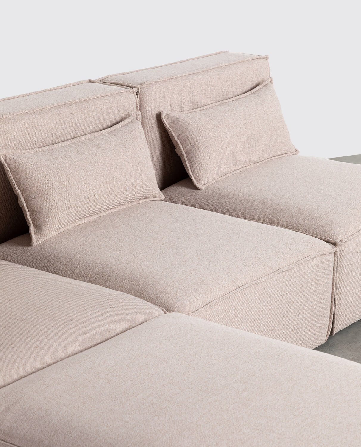 3 Stück Modular Sofa mit 2 Sesseln und Stoff Puff Kilhe, Galeriebild 2