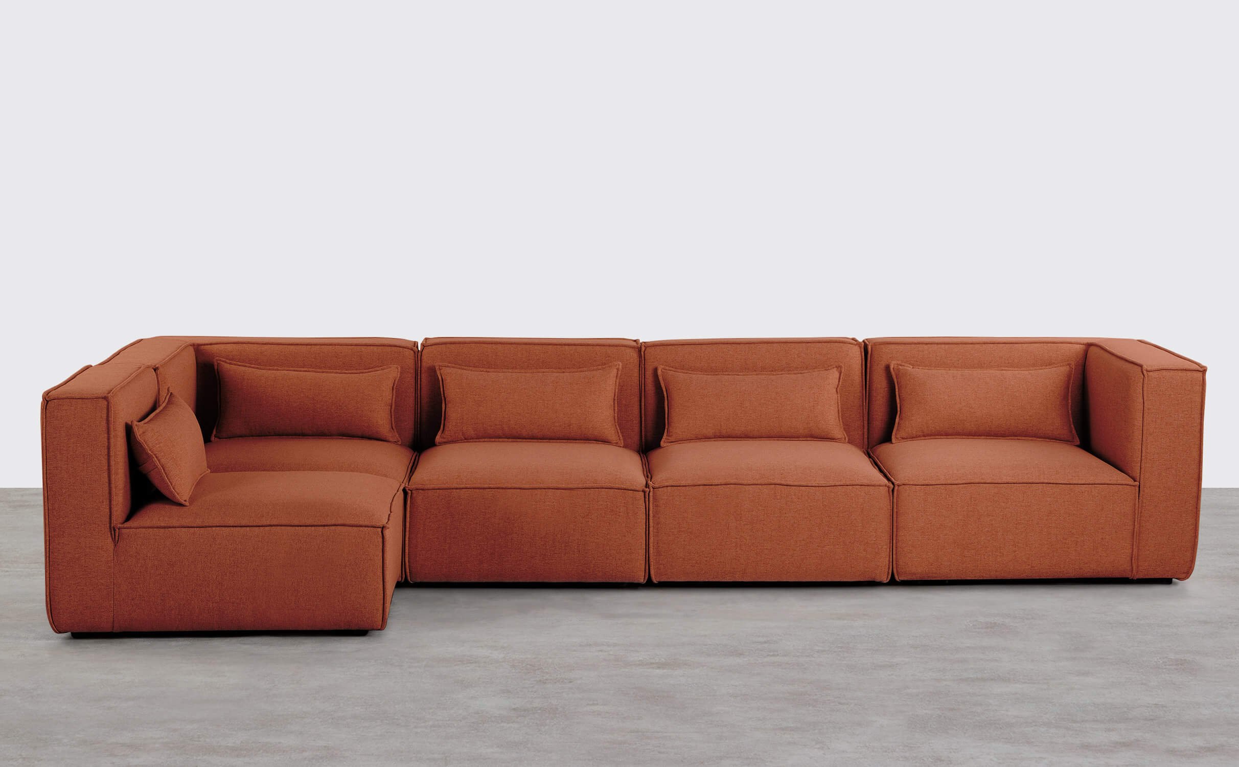 5-tlg. modulares Sofa mit 2 Ecksesseln aus Kilhe-Stoff, Galeriebild 1