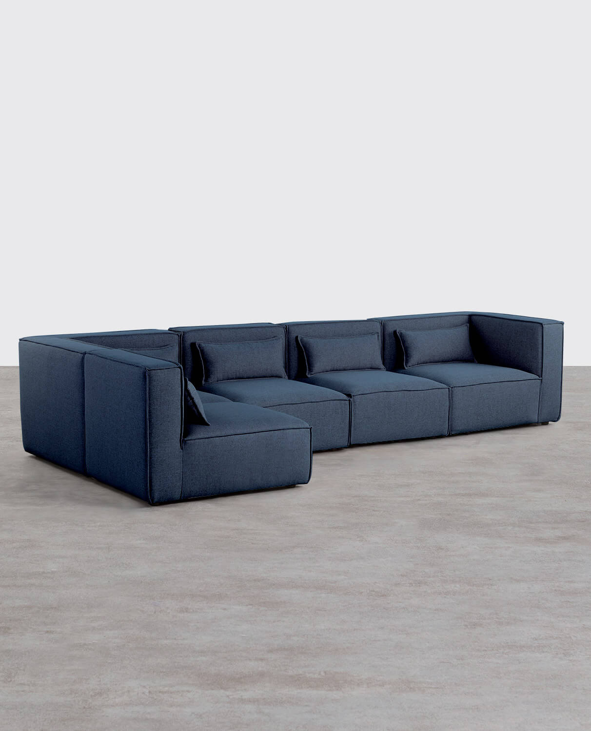 5-tlg. modulares Sofa mit 2 Ecksesseln aus Kilhe-Stoff, Galeriebild 2