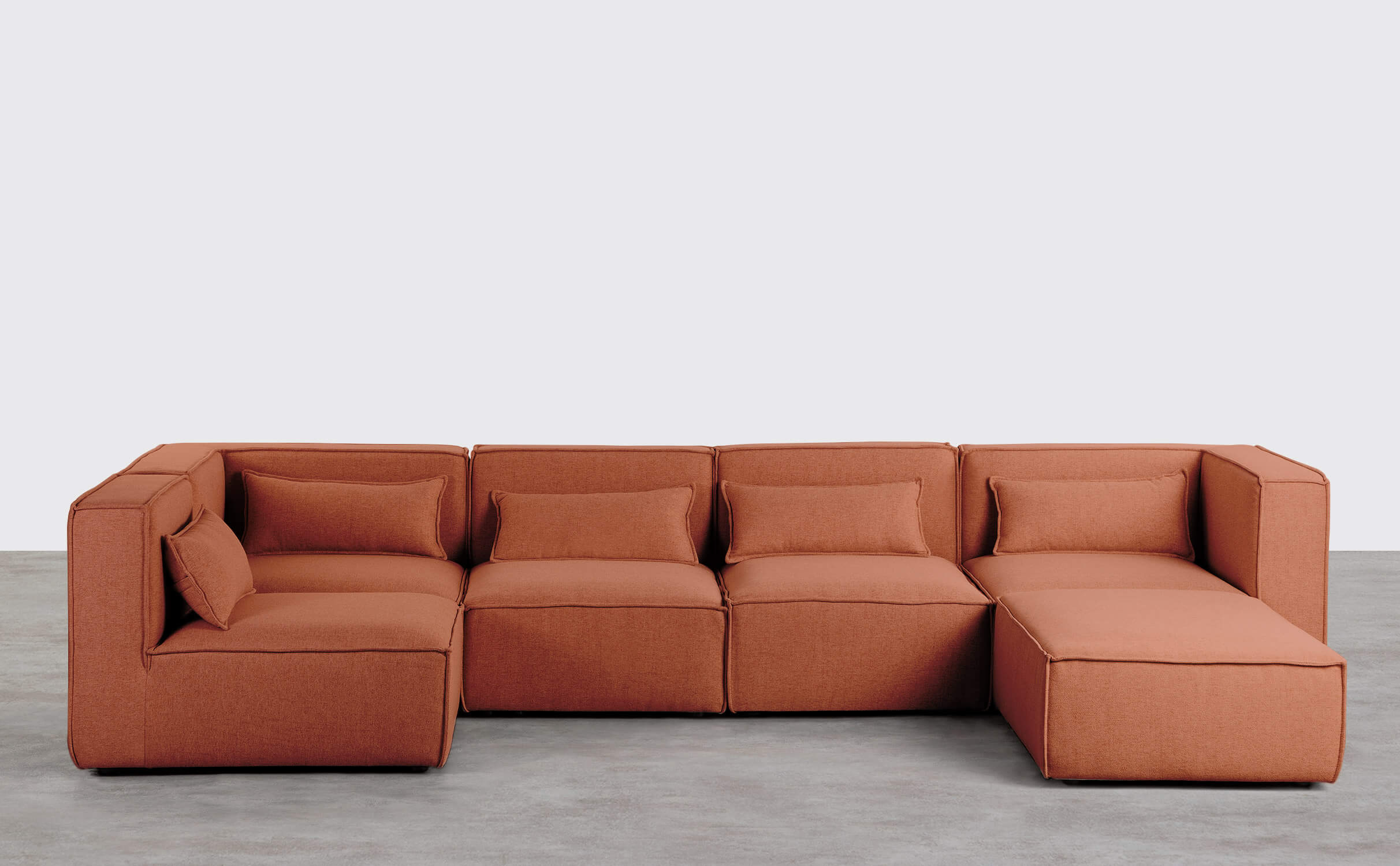 Kilhe Modular 5-teiliges Sofa und Pouf aus Stoff, Galeriebild 1