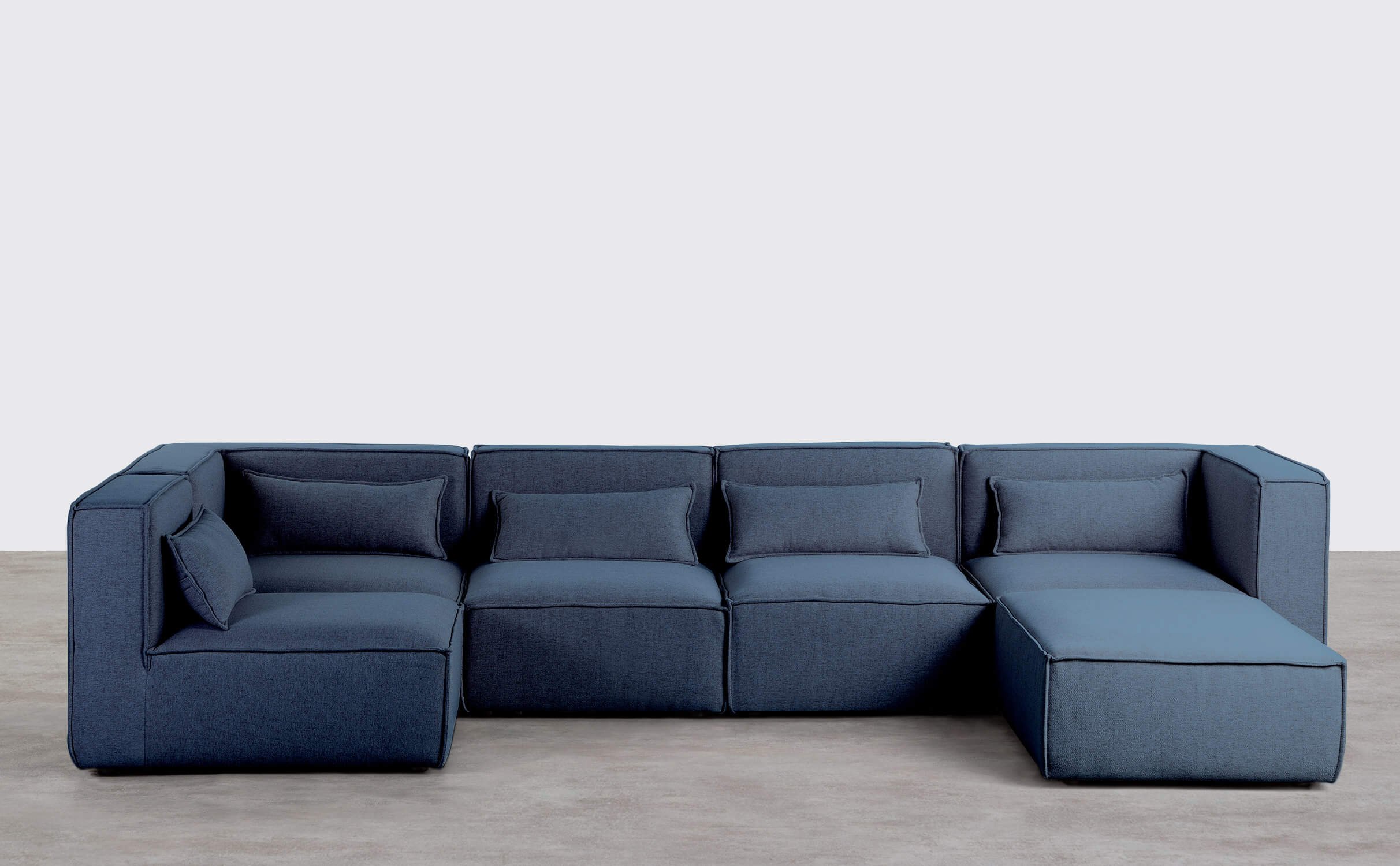 Kilhe Modular 5-teiliges Sofa und Pouf aus Stoff, Galeriebild 1