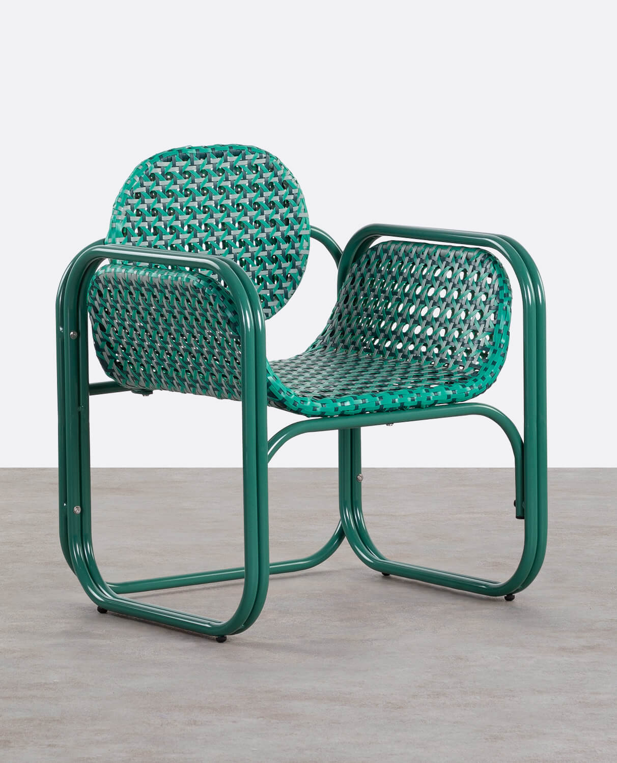 Sessel mit Aluminium-Armlehnen und synthetischem Rattan Roys, Galeriebild 1
