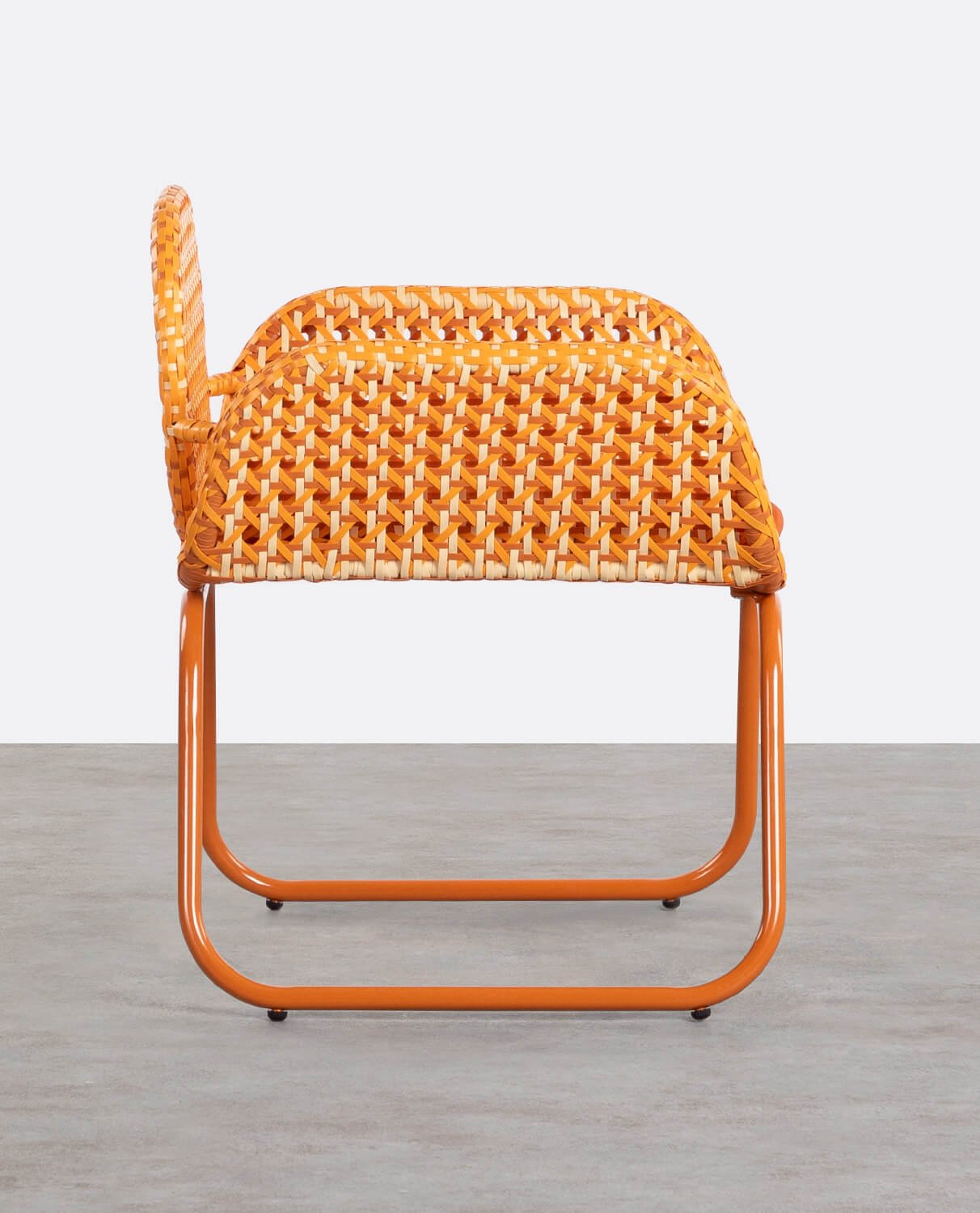 Outdoor-Stuhl aus Aluminium und synthetischem Rattan mit Polsterung Roys, Galeriebild 2
