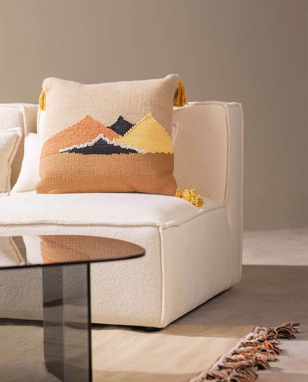 Modularer Sessel mit Pouf aus Bouclé Stoff Kilhe, Galeriebild 2