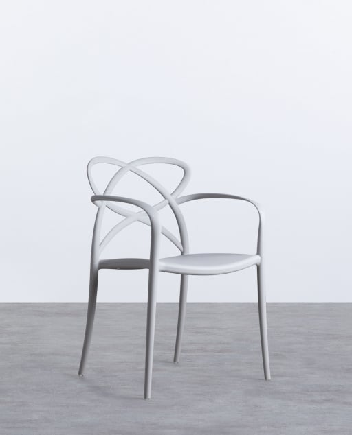 2er-Pack Polypropylen-Stühle für den Außenbereich mit Armlehnen Cielo