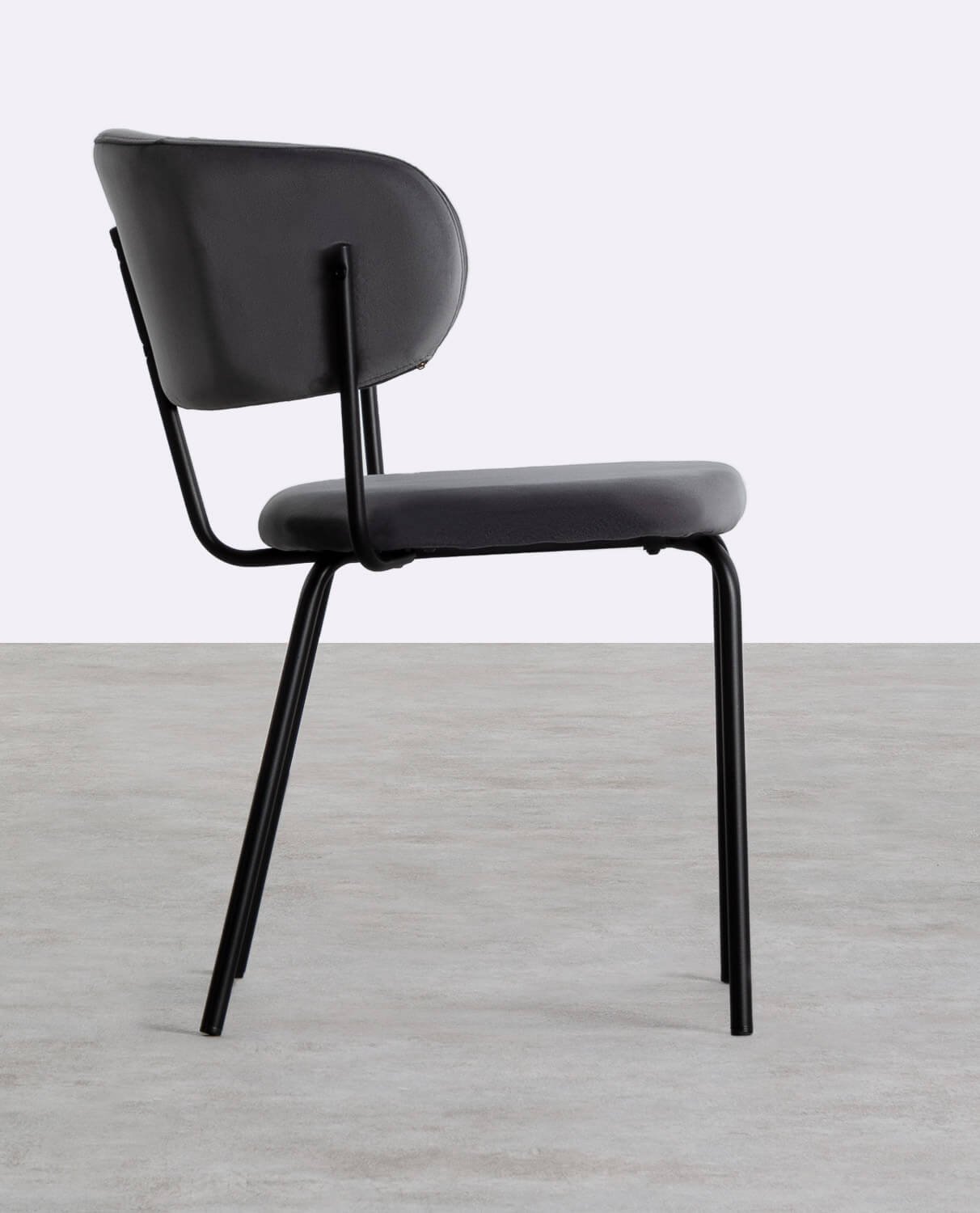 4er Pack Esszimmerstühle aus Samt und Metall Bonse, Galeriebild 4