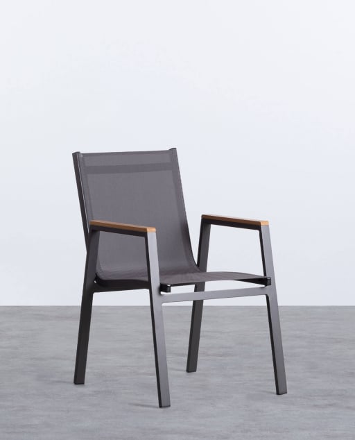 4er-Pack Aluminium-Stühle für den Außenbereich Korce