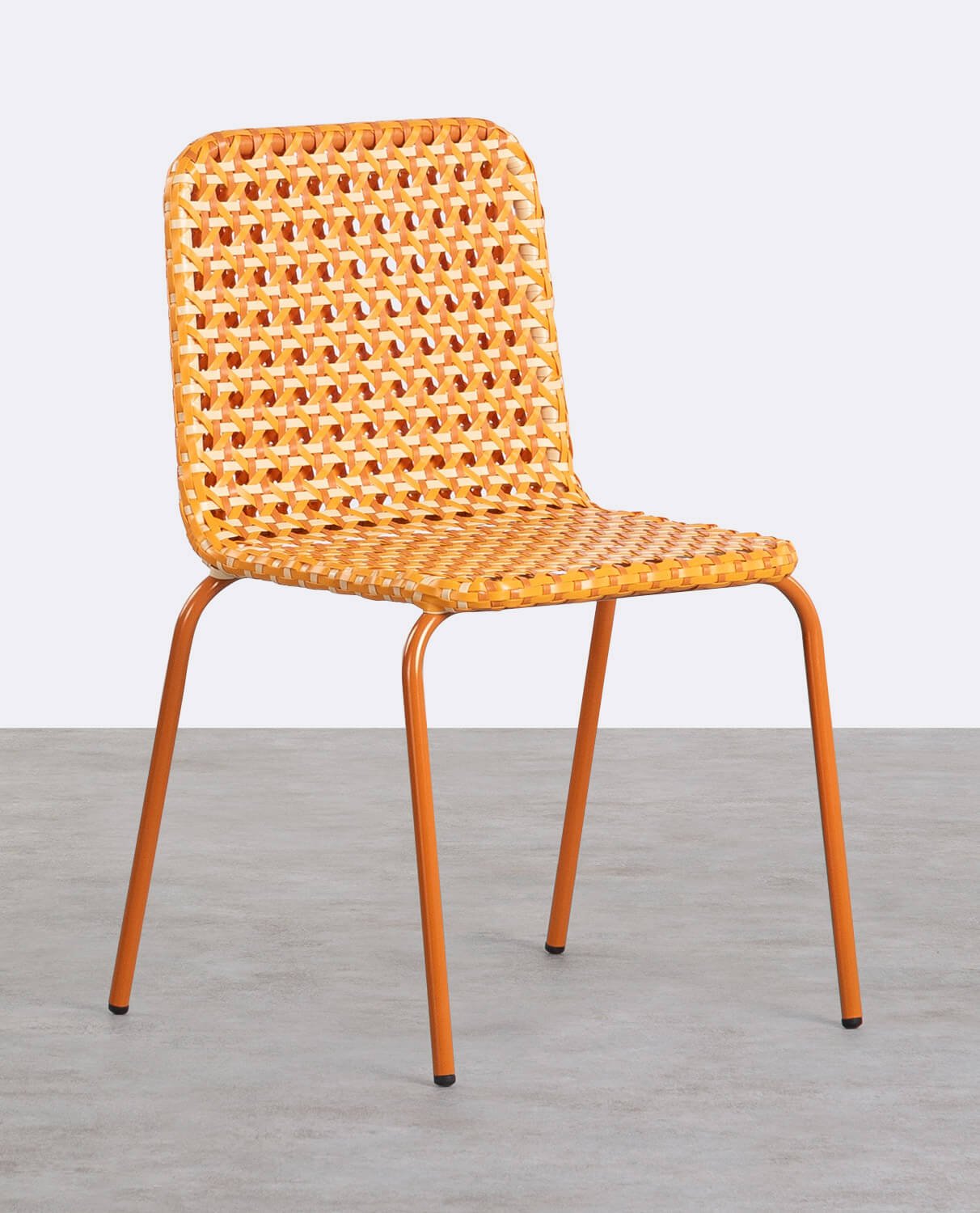 4er-Pack Outdoor-Stühle aus Aluminium und Synthetischem Rattan Roys, Galeriebild 1