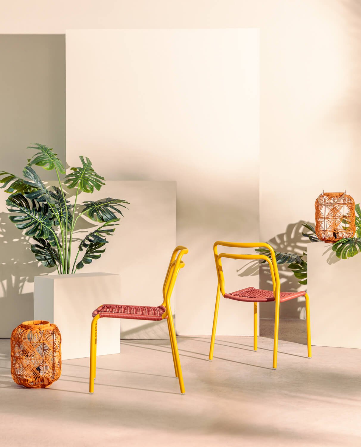 4er-Pack Outdoor-Stühle aus Aluminium und synthetischem Rattan Kor, Galeriebild 2