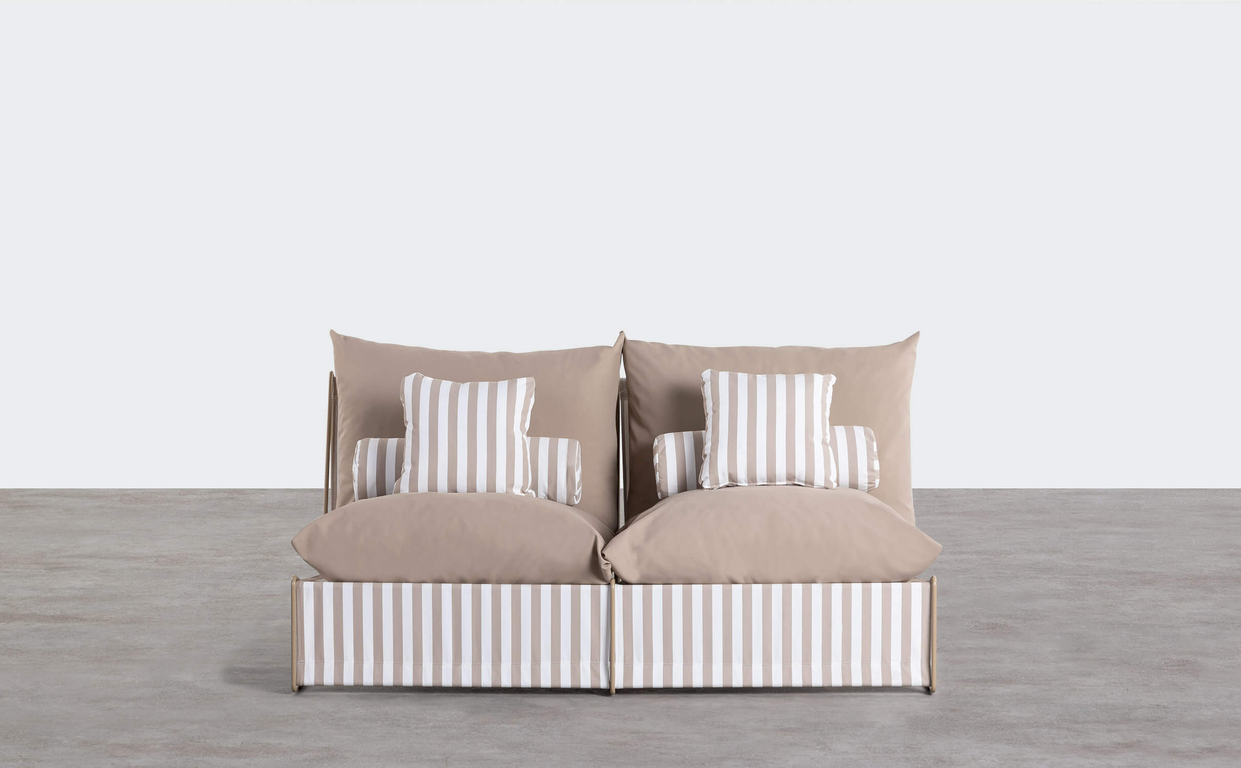 2-Sitzer-Sofa aus Stahl und Sitz aus Stoff Carpa, Galeriebild 1
