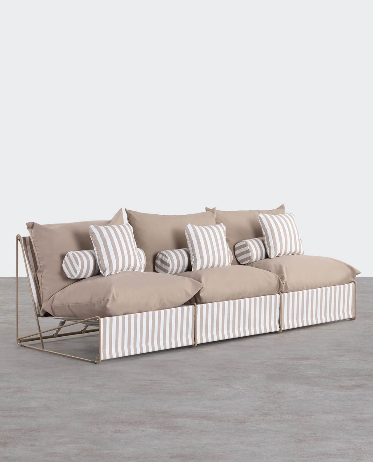 3-Sitzer-Sofa aus Stahl mit Sitz aus Zeltstoff Carpa, Galeriebild 2