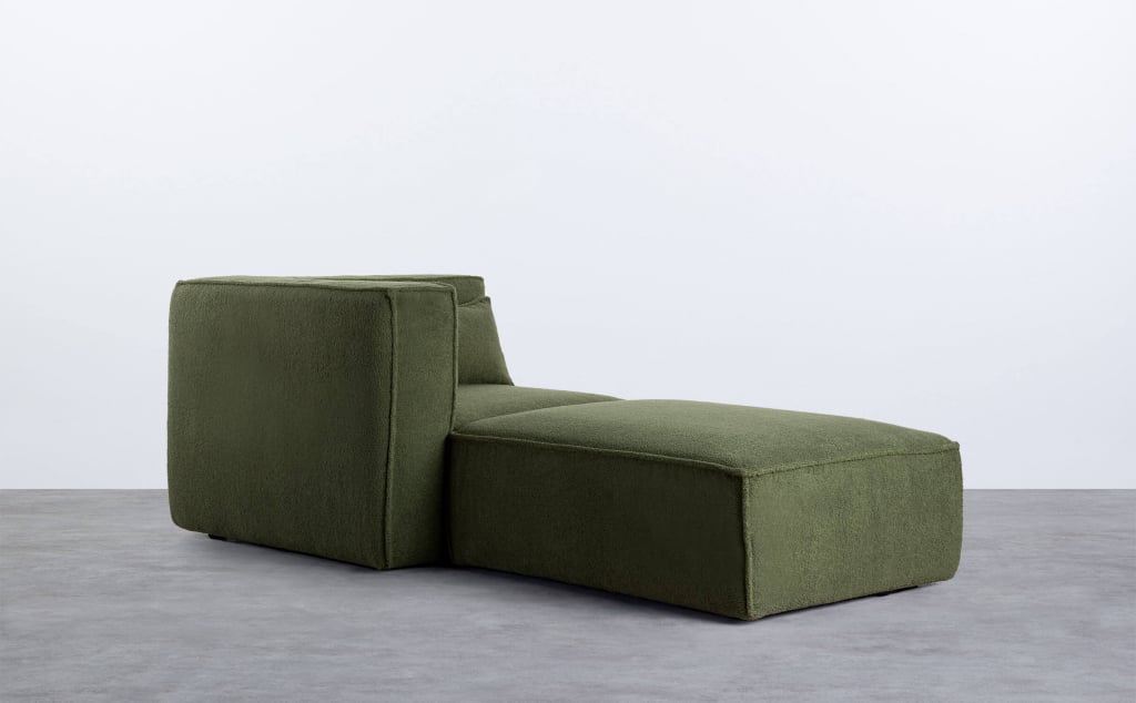 Modulares Ecksofa mit Pouf aus Bouclé Stoff Kilhe