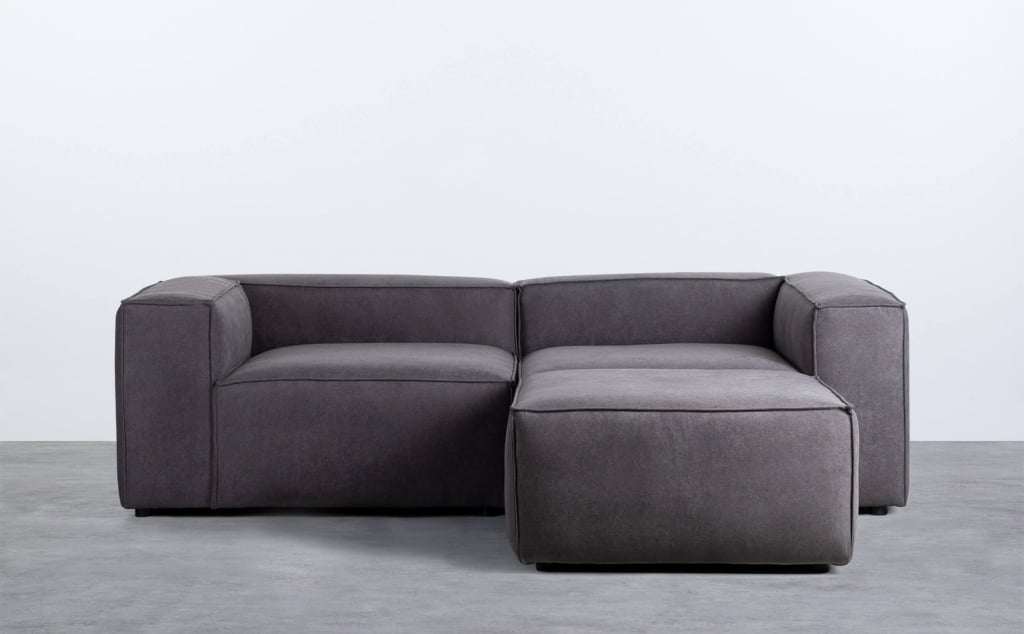 Jordan XL 2-tlg. modulares Ecksofa mit Stoff-Pouf