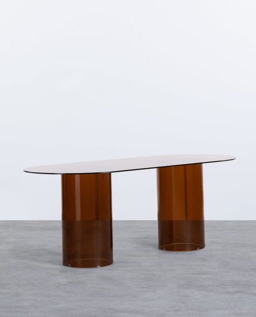 Kolu Ovaler Esstisch aus Gehärtetem Glas (200x90 cm)