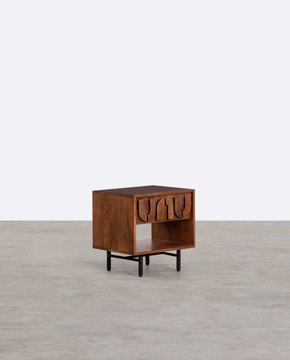 Nachttisch mit Griff Holzschublade Lenan, Galeriebild 1
