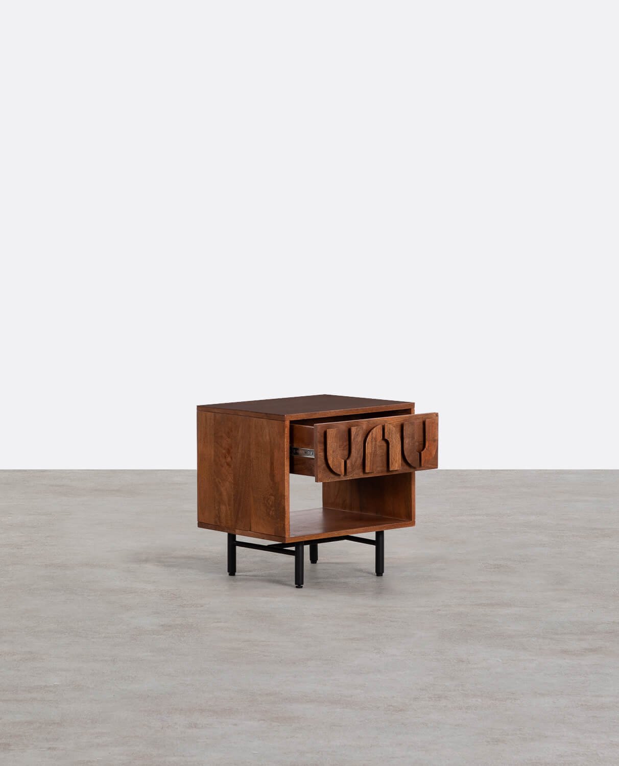 Nachttisch mit Griff Holzschublade Lenan, Galeriebild 2