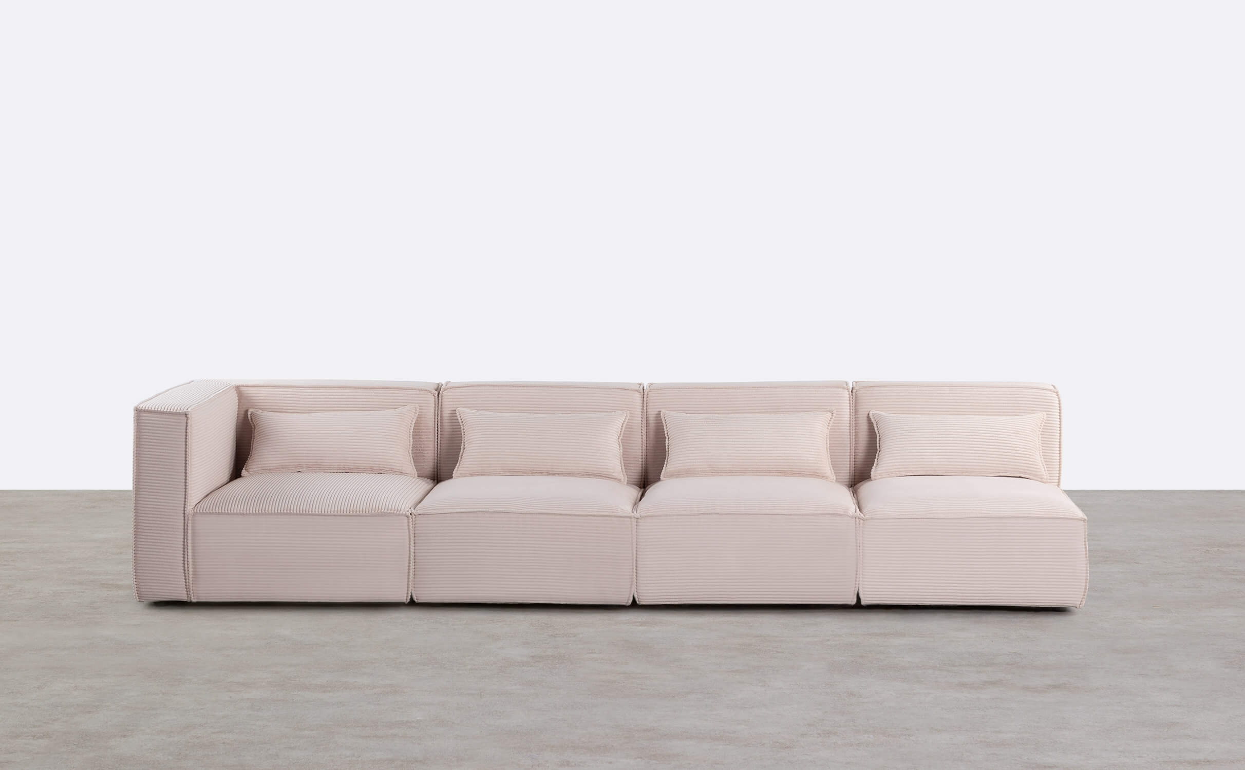 Modulares 4er-Sofa mit 3 Sesseln aus dickem Cord Kilhe, Galeriebild 1