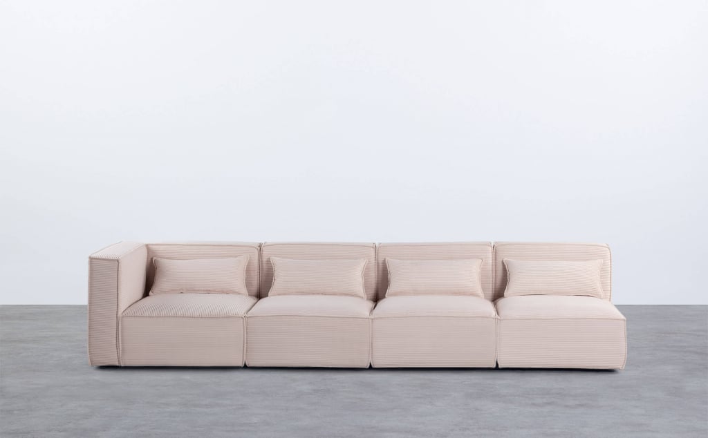 Modulares 4er-Sofa mit 3 Sesseln aus dickem Cord Kilhe