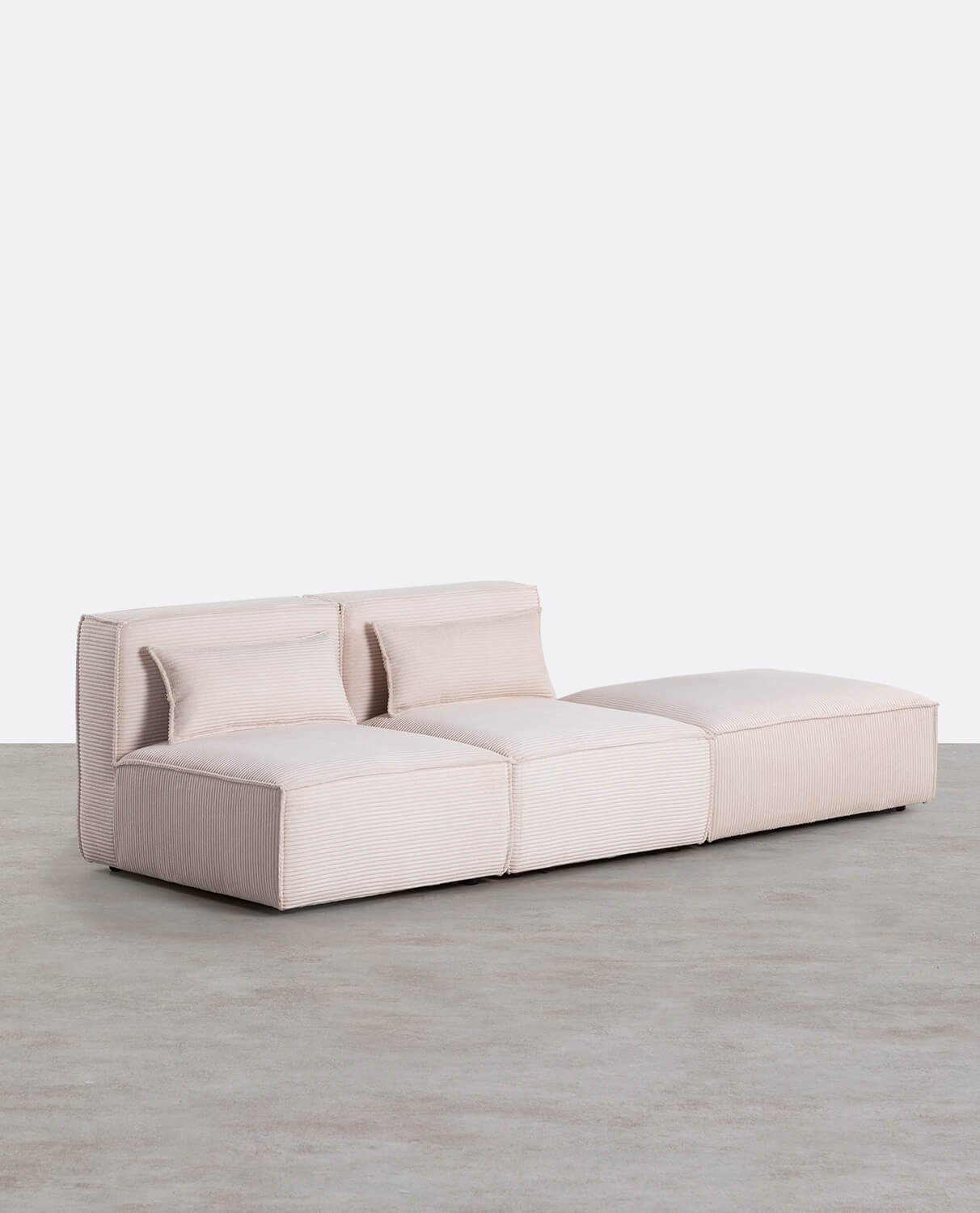 Modulares 2-teiliges Sofa mit dickem Kord-Puff Kilhe, Galeriebild 2