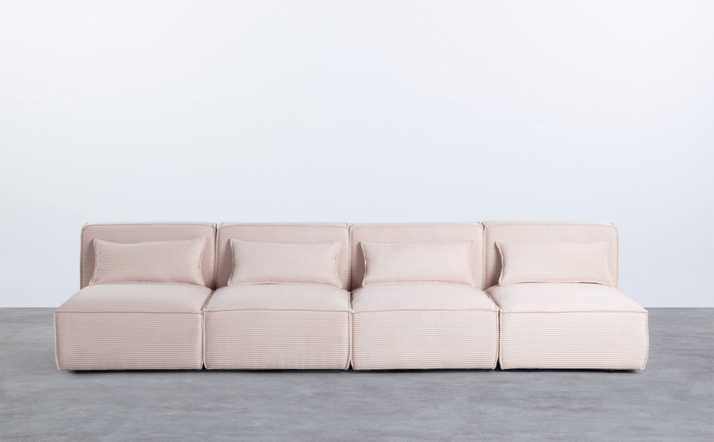 4 Stück Modulares Sofa aus Dickem Kord Kilhe