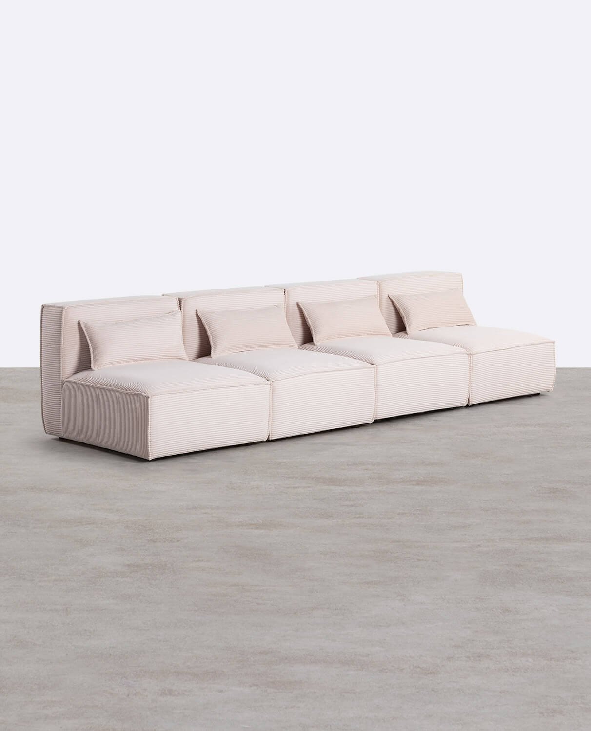 4 Stück Modulares Sofa aus Dickem Kord Kilhe, Galeriebild 2