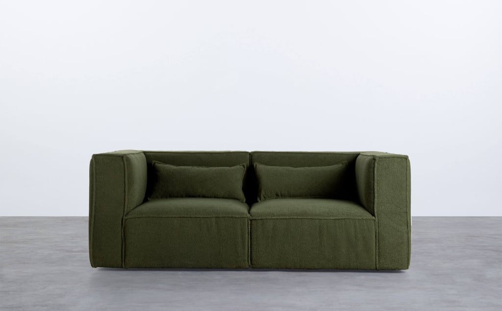 Modulares Sofa 2-Teilig mit Eckteilen aus Bouclé Stoff Kilhe