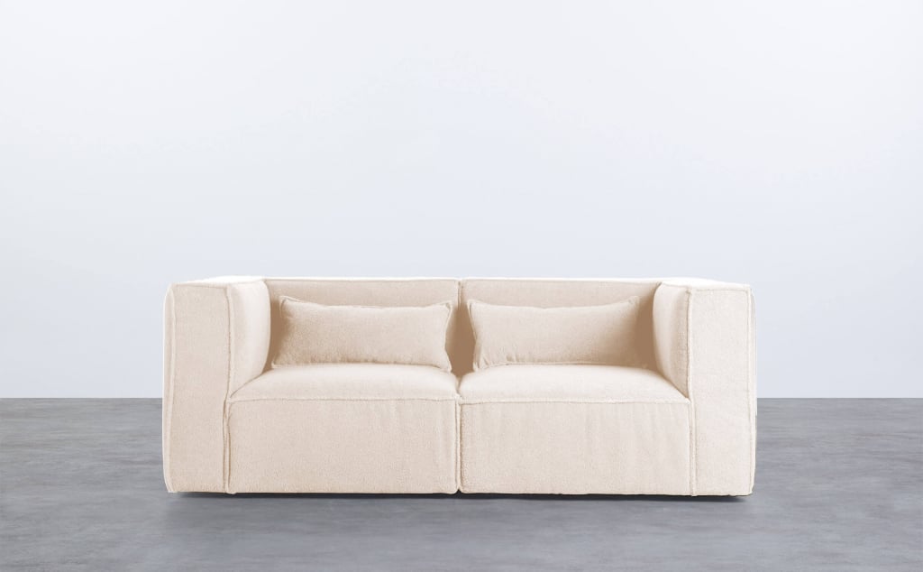 Modulares Sofa 2-Teilig mit Eckteilen aus Bouclé Stoff Kilhe