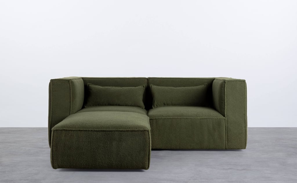 Modulares Sofa 2-Teilig mit Eckteilen aus Bouclé Stoff Kilhe