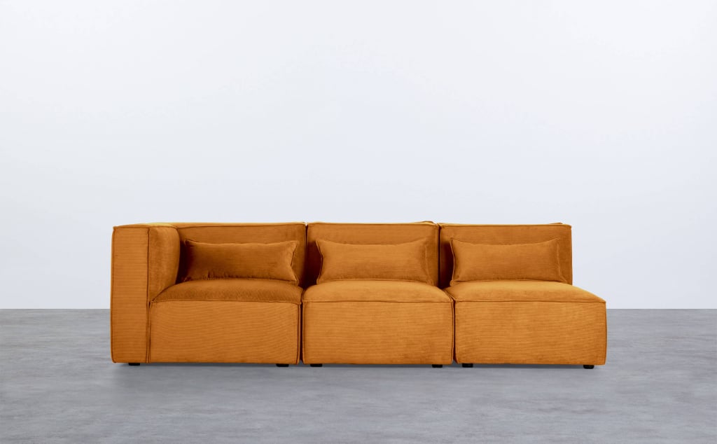 Modulares Sofa 3-Teilig mit 2 Sessel aus Kord Kilhe