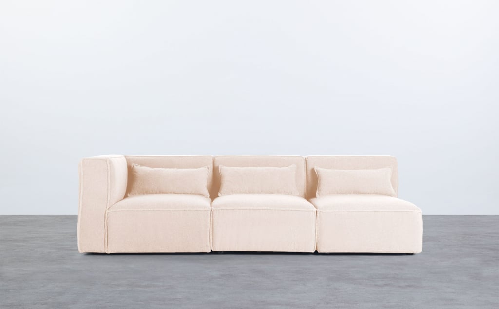 Modulares Sofa 3-Teilig mit 2 Sesseln aus Bouclé Stoff Kilhe