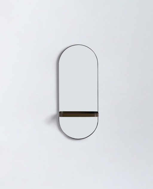 Wandspiegel mit Metallablage Laiz