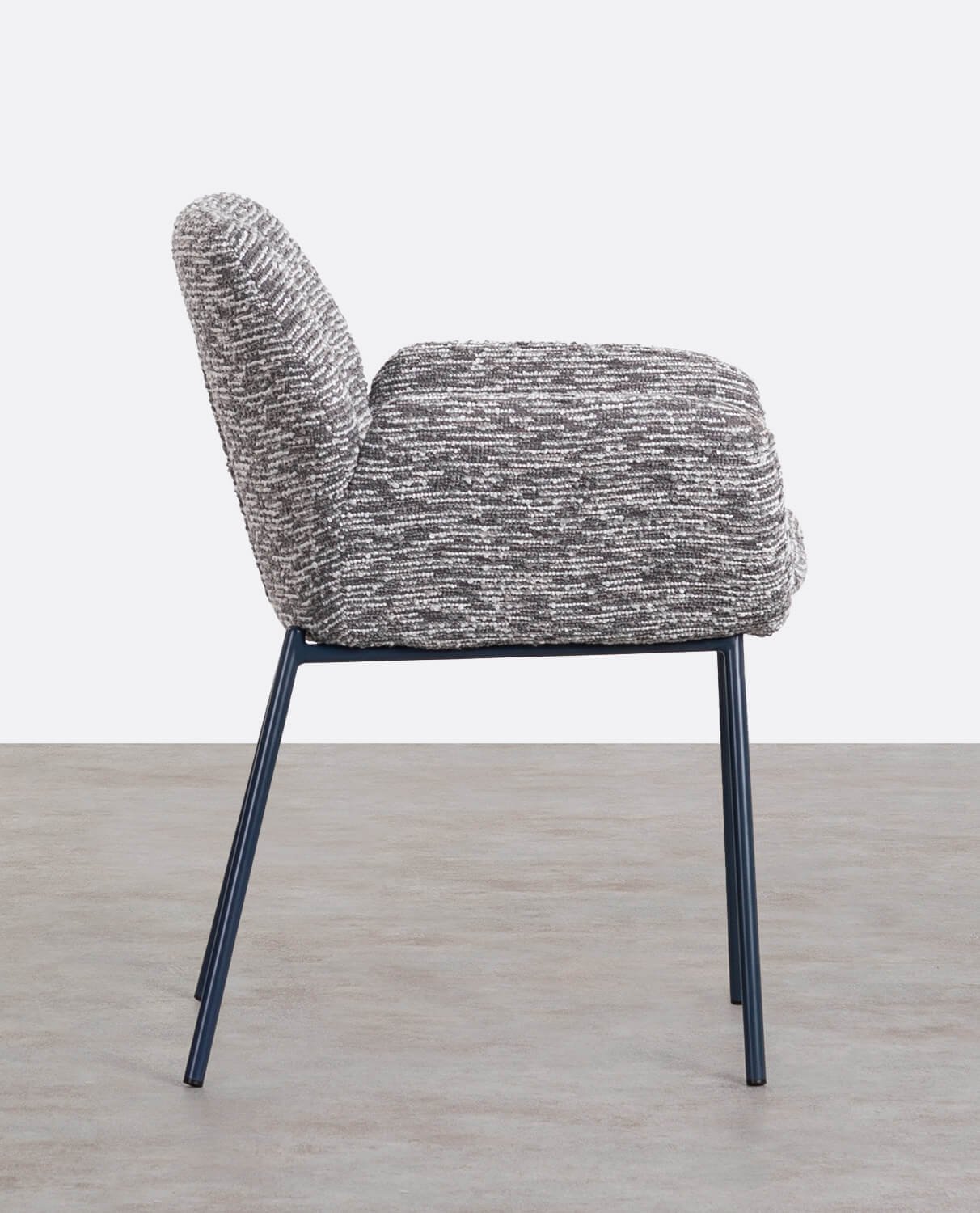 Packen Sie 2 Esszimmerstühle aus Stoff mit Aufdruck und Eider aus Metall , Galeriebild 2