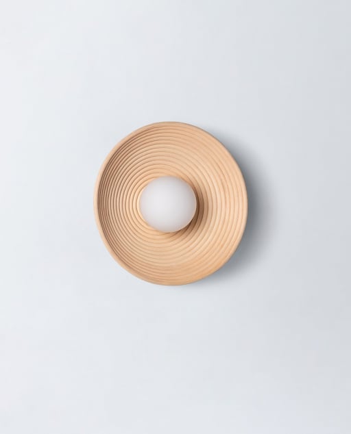 Rattan-Wandleuchte Fleurs 