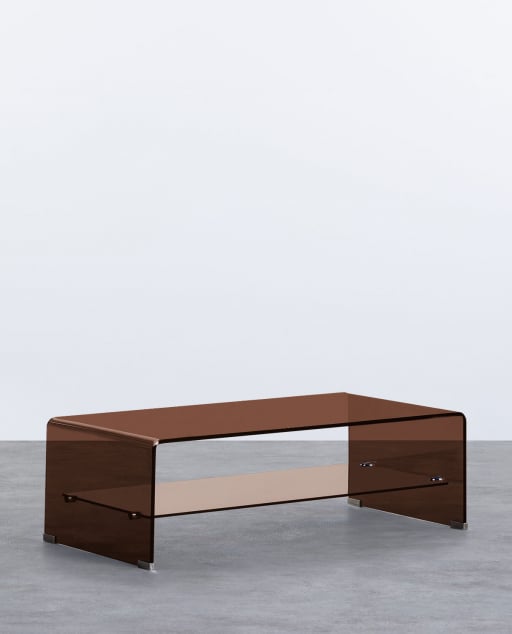Rechteckiger Couchtisch aus Gehärtetem Glas (110,5 x 55,5 cm) Endil