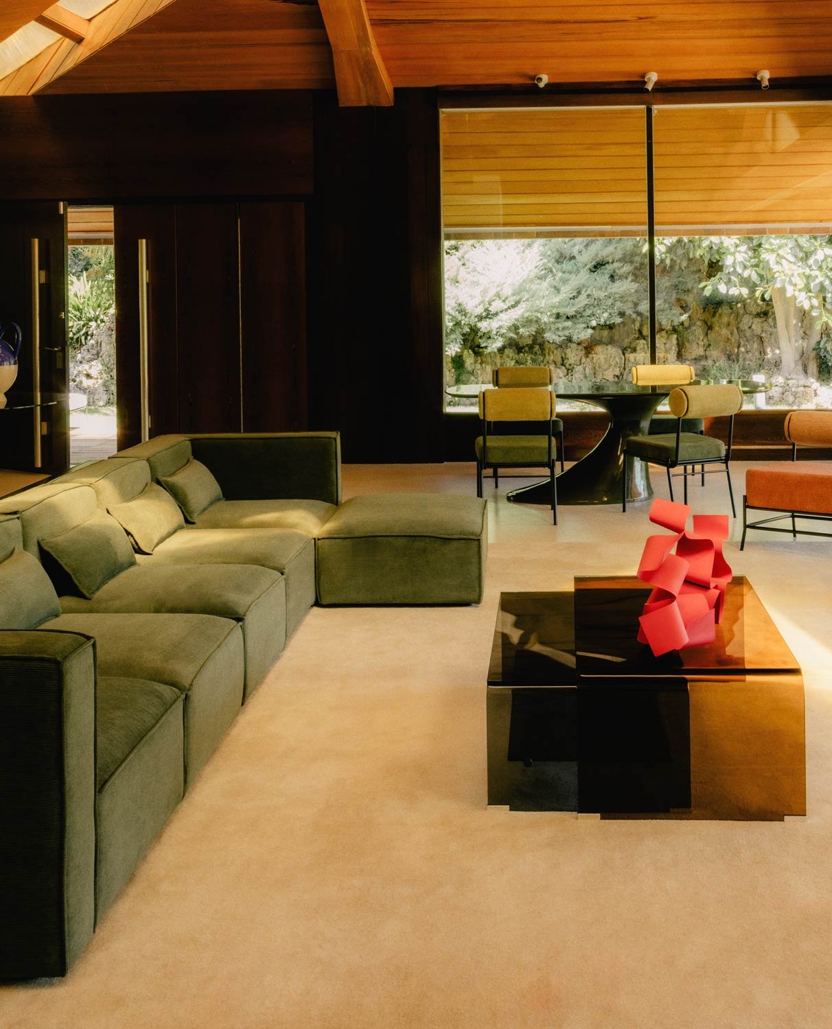 Modulares Sofa 5-teilig und Pouf aus Kord Kilhe, Galeriebild 2