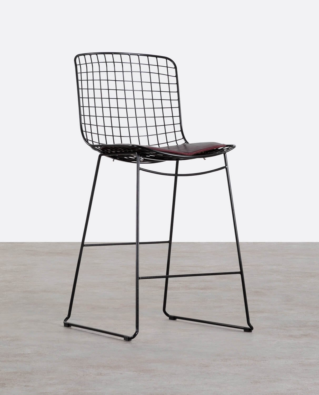 Hoher Metallhocker (66 cm) hohe Rückenlehne Aras , Galeriebild 1