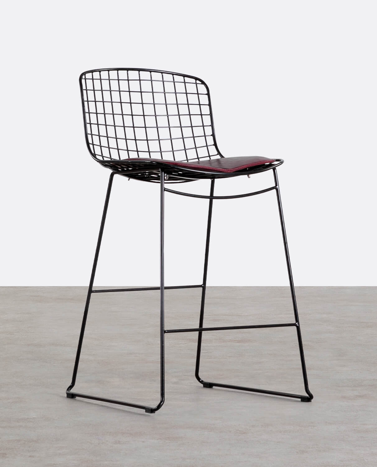 Hoher Metallhocker (66 cm) Aras mit niedriger Rückenlehne , Galeriebild 1