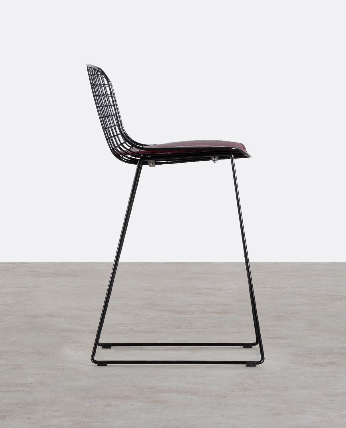 Hoher Metallhocker (66 cm) Aras mit niedriger Rückenlehne , Galeriebild 2