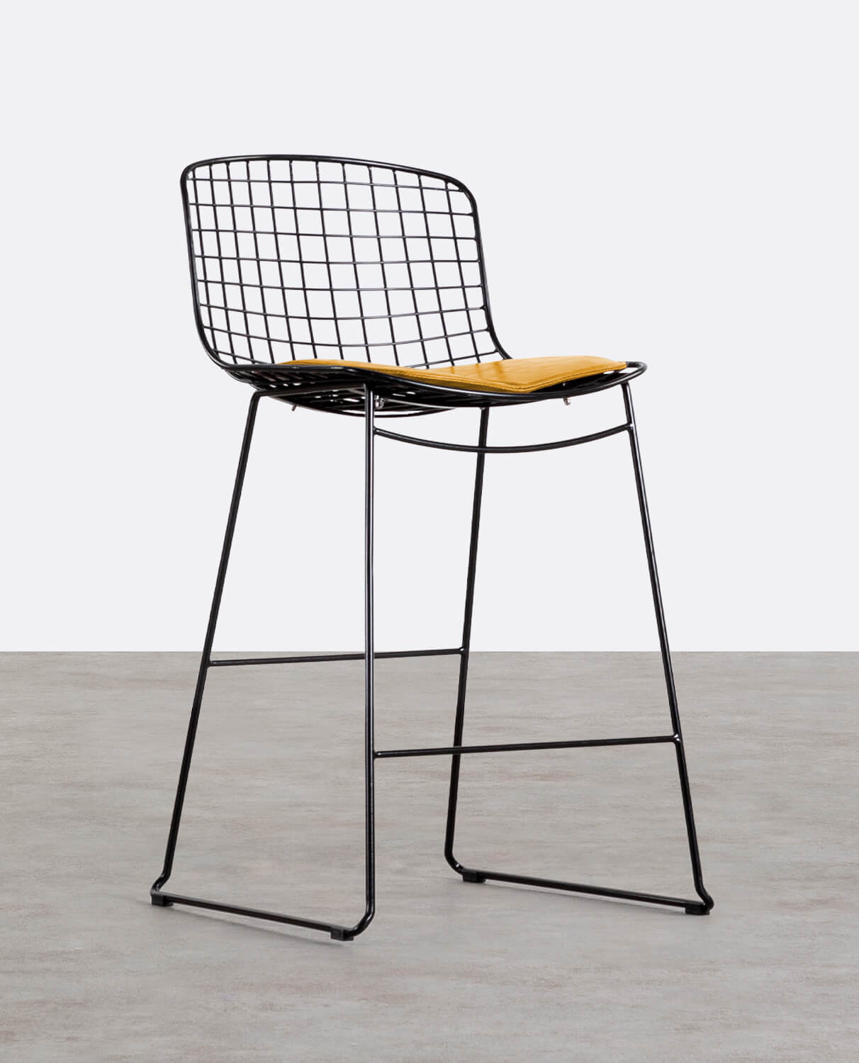 Hoher Metallhocker (66 cm) Aras mit niedriger Rückenlehne , Galeriebild 1