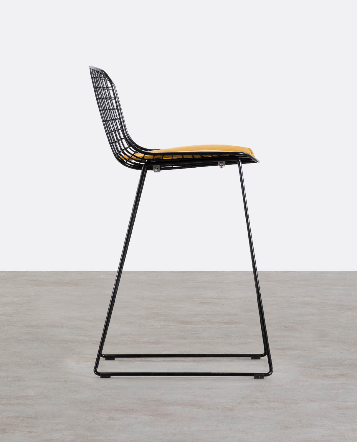 Hoher Metallhocker (66 cm) Aras mit niedriger Rückenlehne , Galeriebild 2
