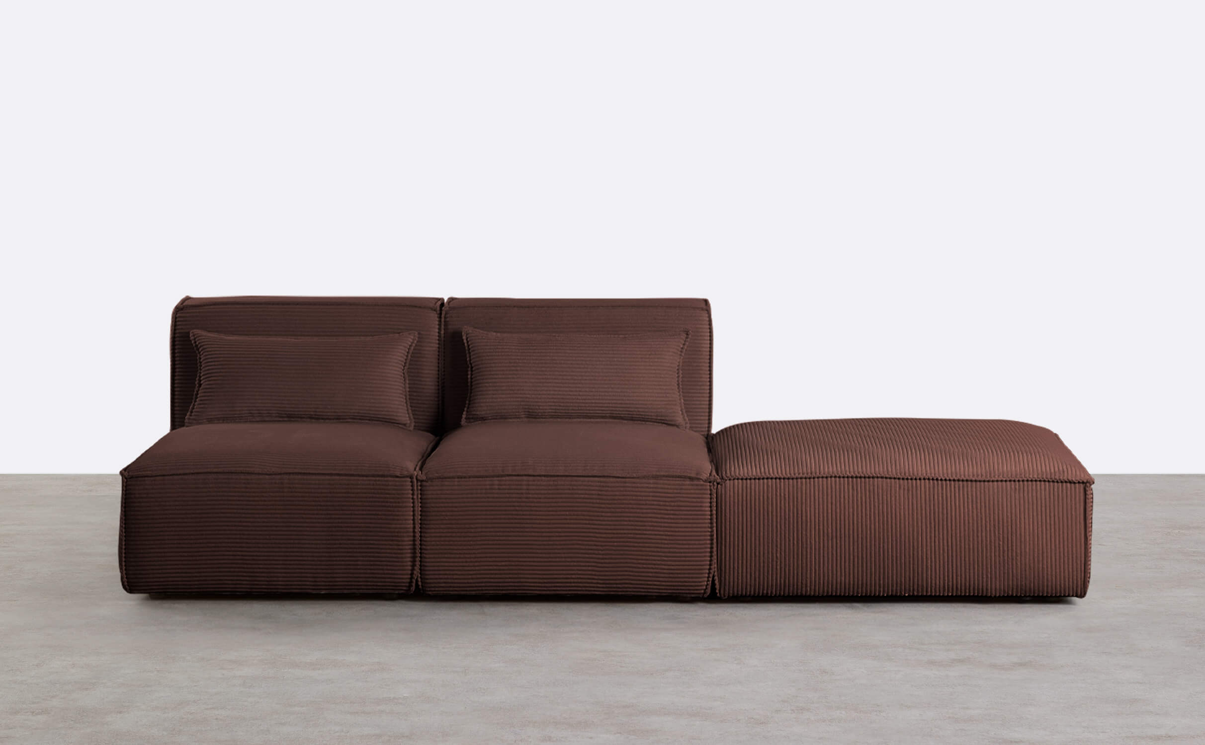 Modulares 2-teiliges Sofa mit dickem Kord-Puff Kilhe, Galeriebild 1