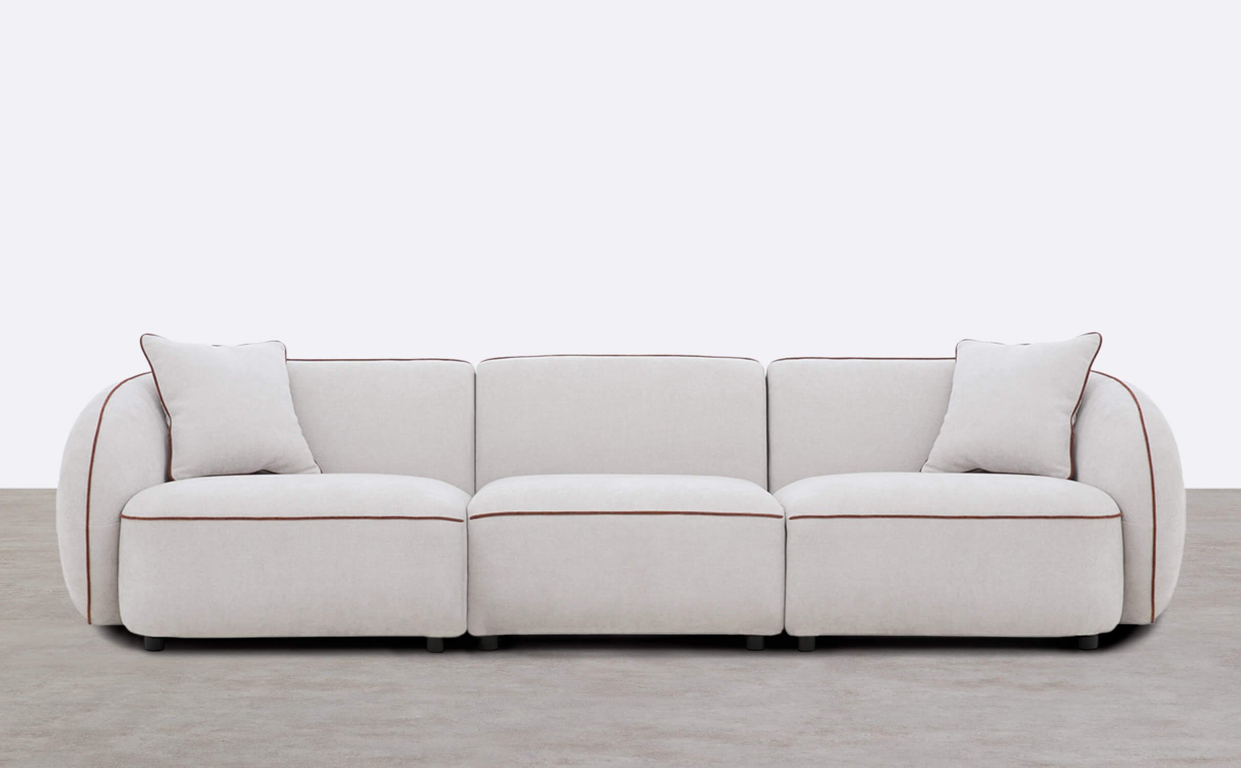 3-Teiliges Modulares Sofa mit 2 Ecken und Ilham-Stoffsessel, Galeriebild 1